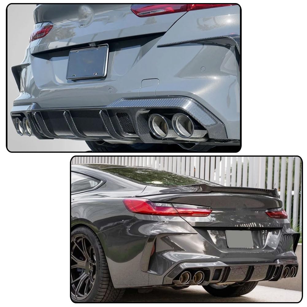 Carbon Fiber Rear Bumper Diffuser for BMW M8 F91 F92 2Door 2020-2025 | 8 Series Lower Spoiler Bumper Guard Body Kit Lightweig
