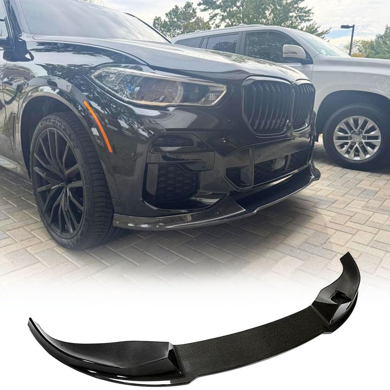 X5 Carbon Fiber Front Lip Compatible with BMW X5 G05 M Sport 2019-2022 Front Splitter, UV-Resistant High-Gloss Finish, Lightw