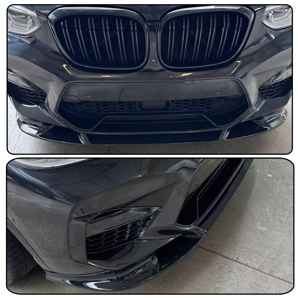Front Bumper Lip Fits for BMW X3 M X4 M F97 F98 2019-2021Chin Spoiler Lip Splitter Protector Factory Outlet (Fiberglass in Gl