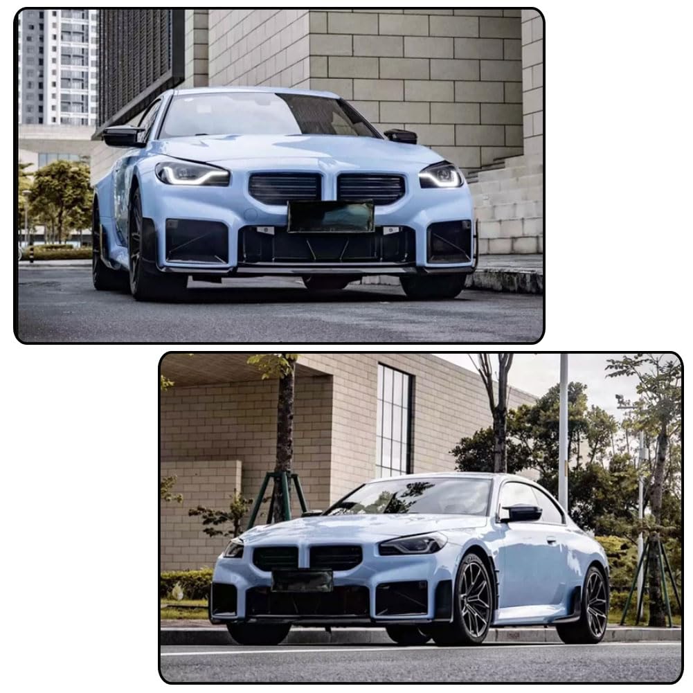 Matte Black Front Lower Air Vent Cover for BMW G87 M2 Base Coupe 2 Door 2022-2024 Fiberglass Front Air Vent Intake Duct Inser