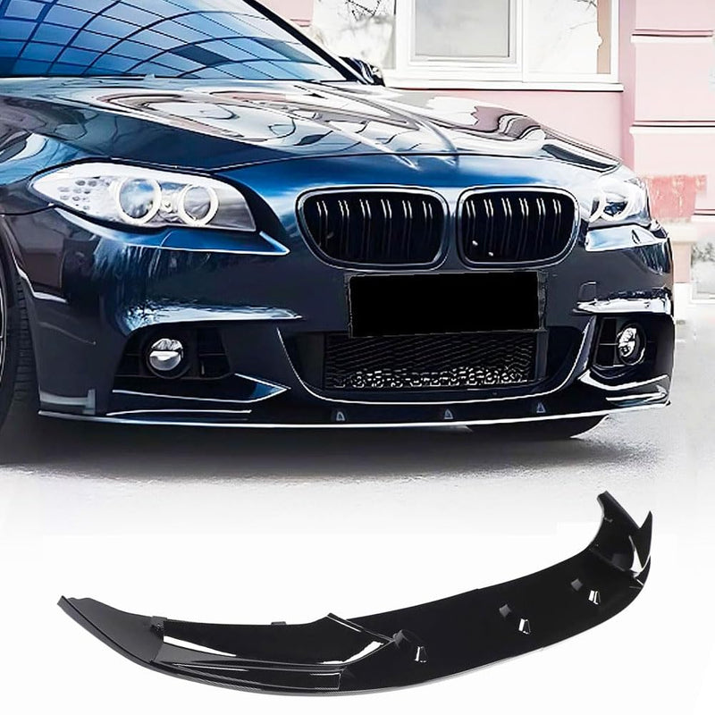 F10 Gloss Black Front Lip for BMW 5 Series F10 M Sport Sedan 2011-2016 | 520i 528i 530i 535i 550i ABS Auto Chin Spoiler Split