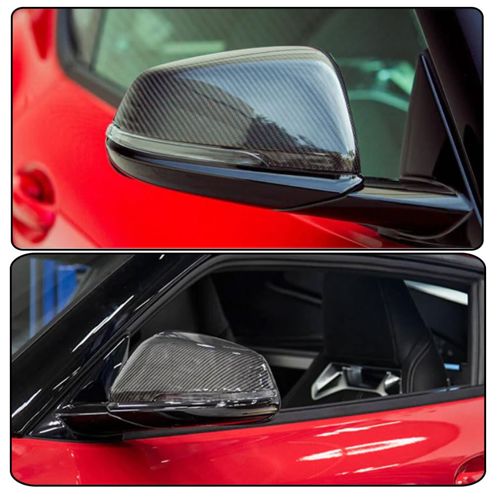 Carbon Fiber Mirror Cover Caps Fit for Toyota Supra 2018-2020 for BMW X1 F48 2016-2019 Z4 G29 2018-2020 dd on Style Side Rear
