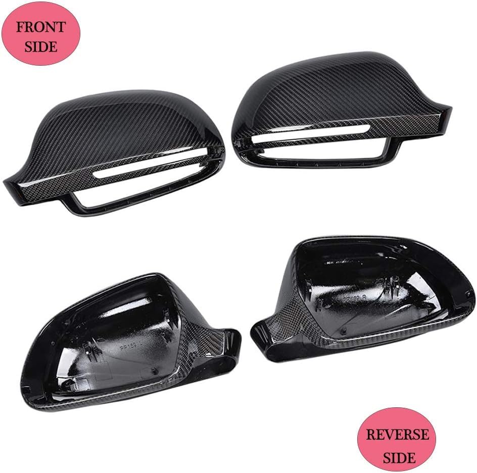 Carbon Fiber Mirror Cover Caps for Audi A3 S3 A4 B8 S4 RS4 2008-2010 A5 S5 8T 2007-2009 Q3 2011+ Rearview Side Rearview Mirro