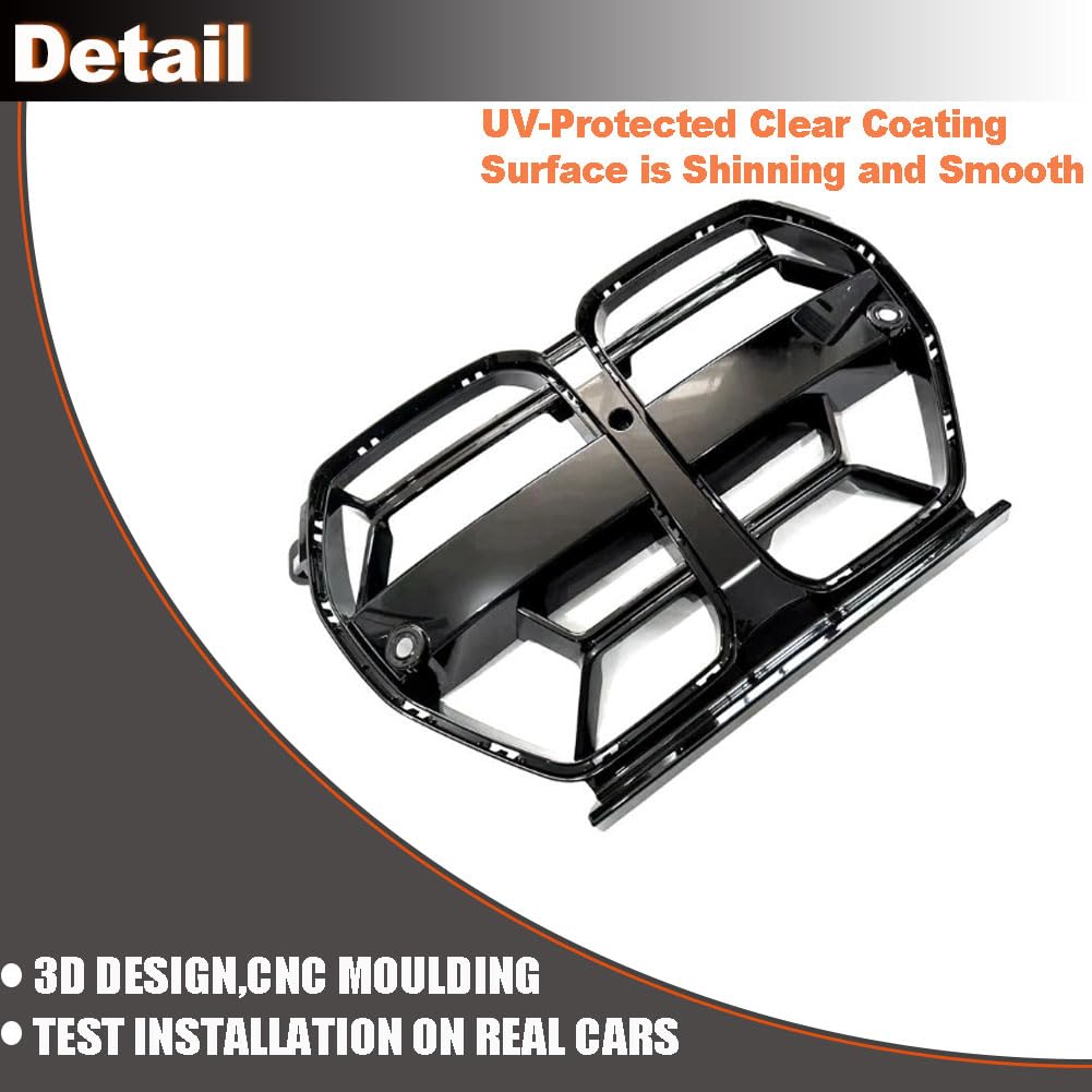 Front Bumper Grill Kidney Grille for BMW G80 M3 G82 G83 M4 2021-2025 Gloss Black Grille Replacement Style