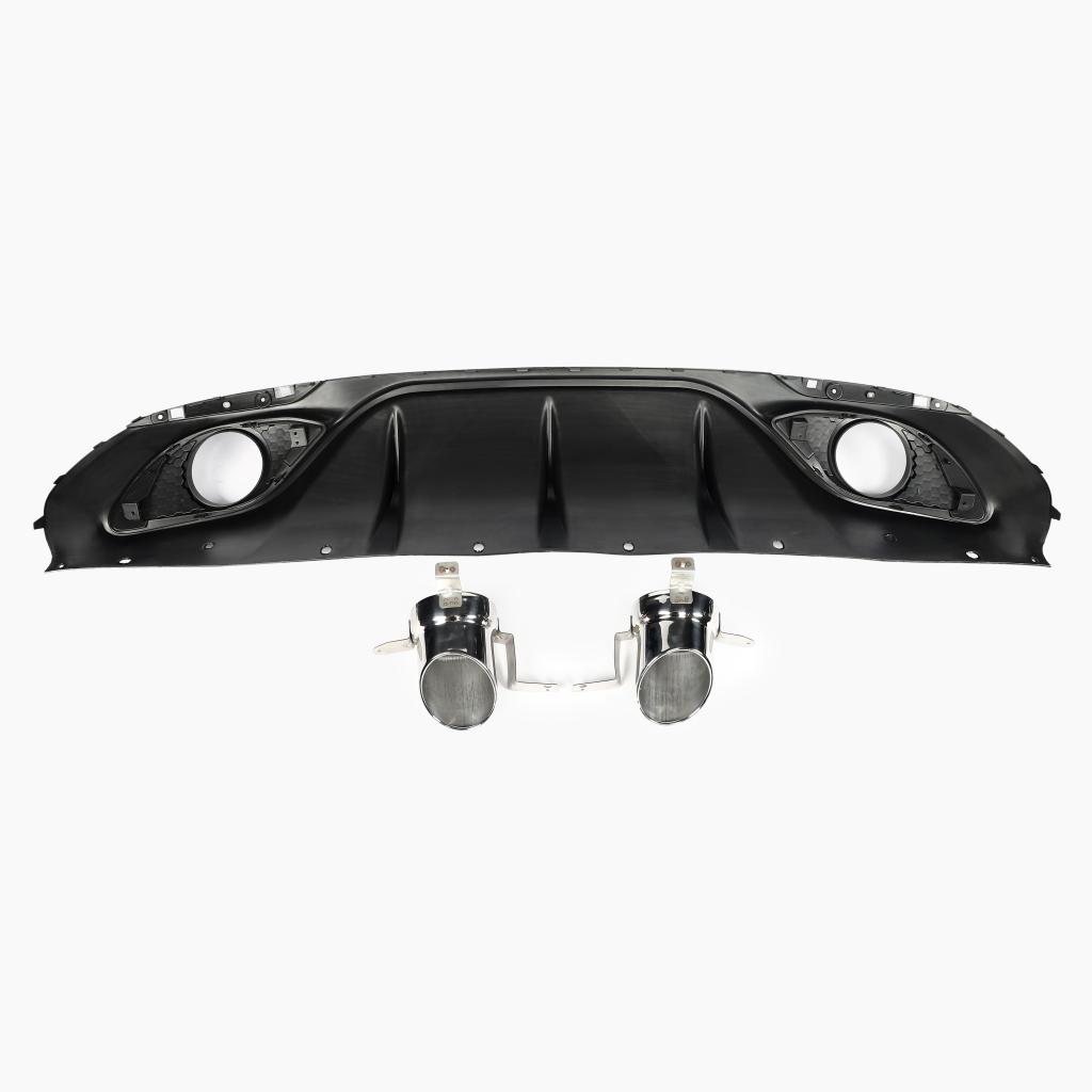 Matt Black Rear Diffuser for Alfa Romeo Giulia Base Sedan (2017-2022)