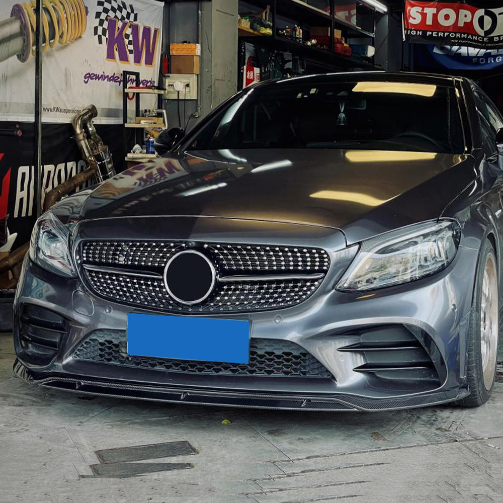 Barbus Style Carbon Fiber Front Lip for Mercedes Benz C-Class W205 Sport Facelift (2019-2021)
