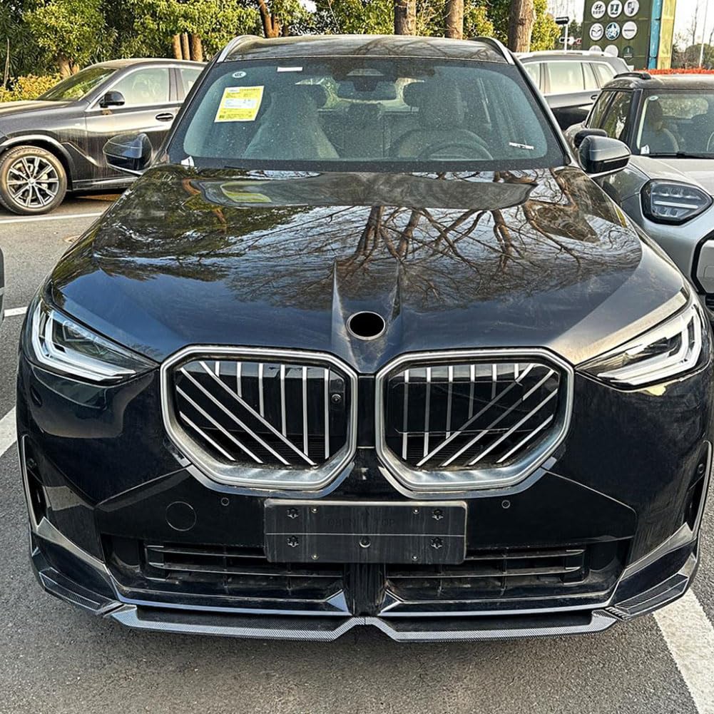 Carbon Look Front Lip Spoiler Compatible with BMW X3 G45 2025+ Sport Utility 4-Door ABS Car Front Bumper Lower Spoiler Lip Sp