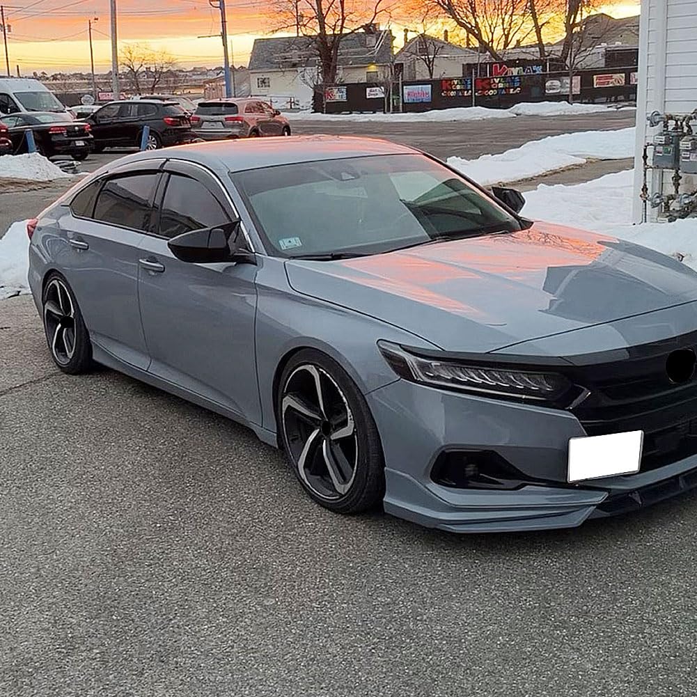 Front Bumper Lip Splitter for Honda Accord 2021-2022 Sonic Grey | Front Lip Splitter Air Dam Bumper Protection Spoiler Splitt