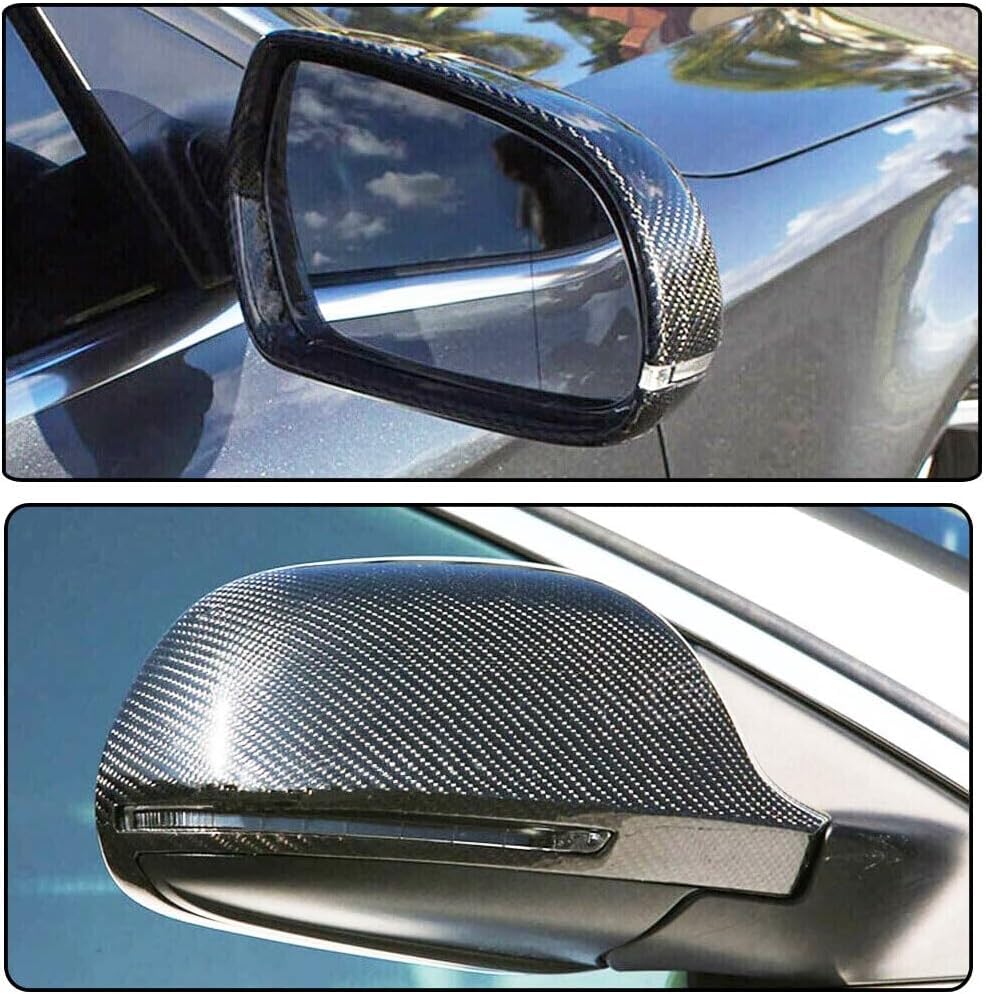 Carbon Fiber Mirror Cover Caps for Audi A3 S3 A4 B8 S4 RS4 2008-2010 A5 S5 8T 2007-2009 Q3 2011+ Rearview Side Rearview Mirro