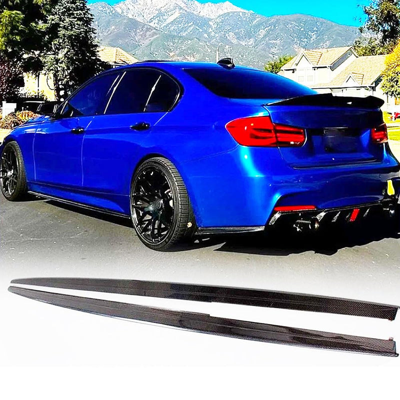 Carbon Fiber Side Skirts for BMW F30 M Sport 2012-2018 320i 325i 328i 330i | 335i 340i M-tech Sedan Side Skirt Extension Runn
