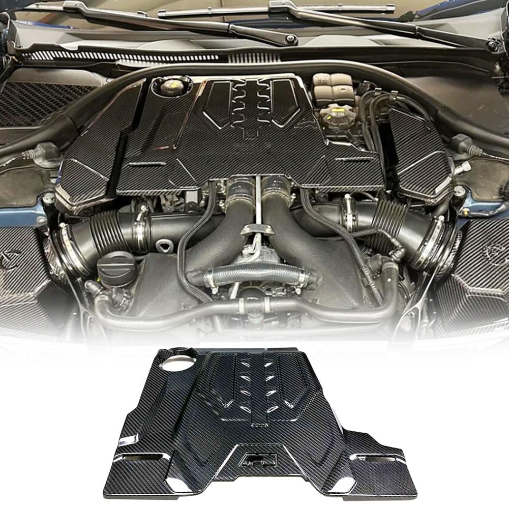 Dry Carbon Fiber Engine Hood Cover Compatible With BMW F90 M5 F91 F93 M8 2018-2024 Front Engine Bonnet Hood Cover Protecter C