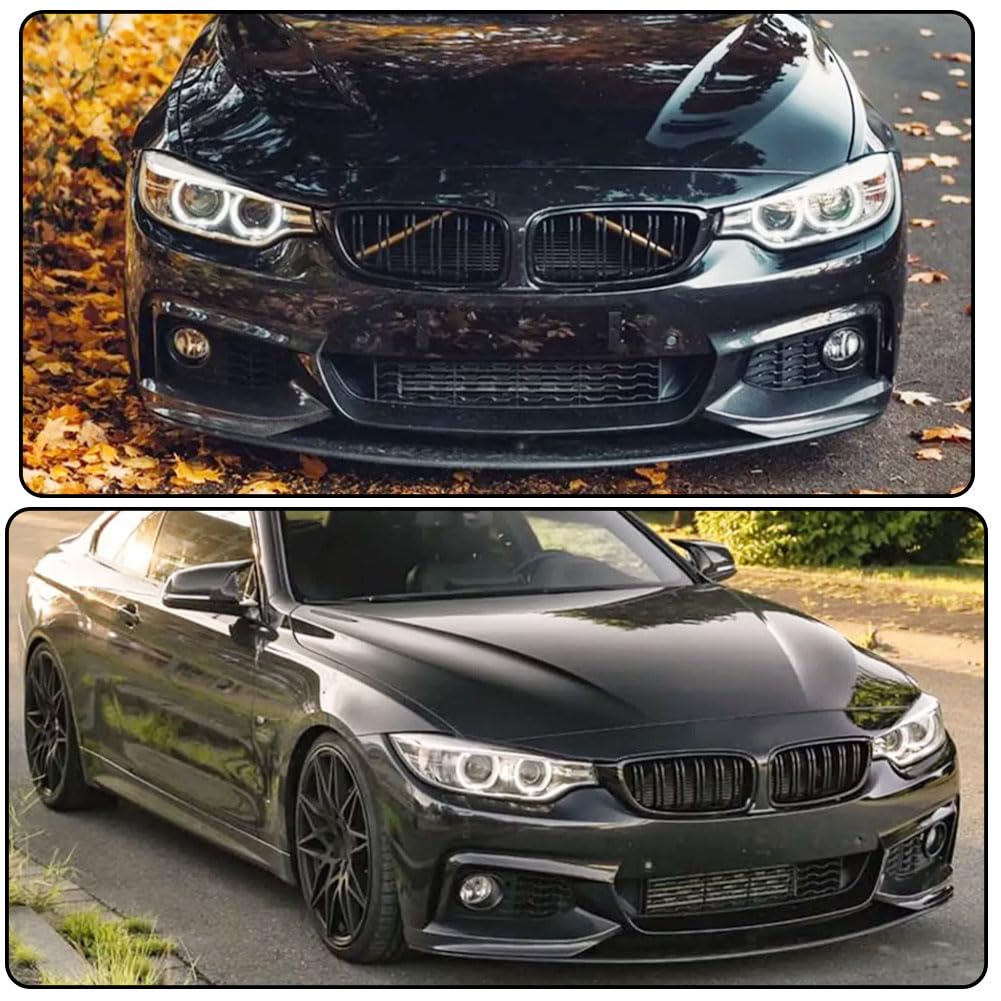 ABS Front Bumper Lip Compatible with BMW 4 Series F32 F33 F36 M Sport 2Door 4Door 2014-2019 420i 428i 435i 440i Carbon Look C