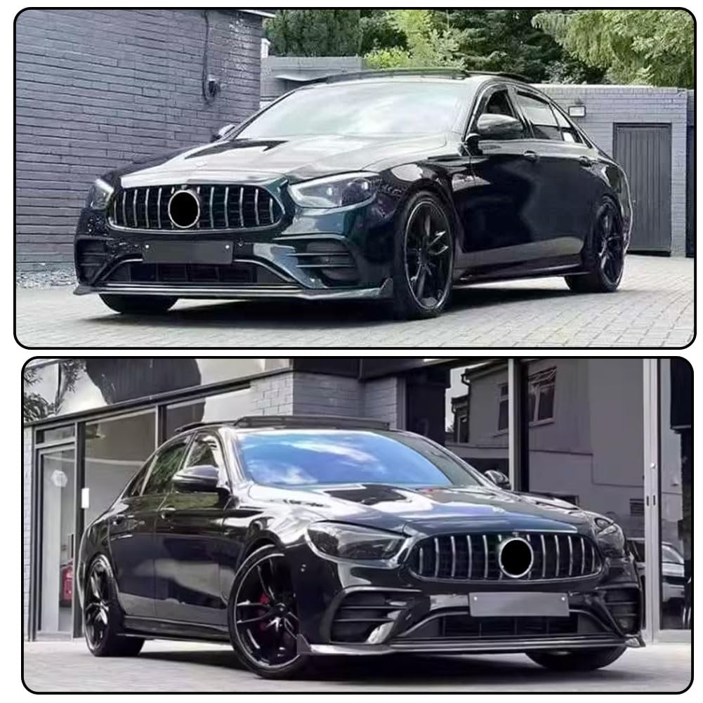 Front Bumper Lip Splitter Spoiler Compatible with Mercedes Benz E-Class W213 Sport 4-Door 2021-2024 Real Carbon Fiber Air Chi