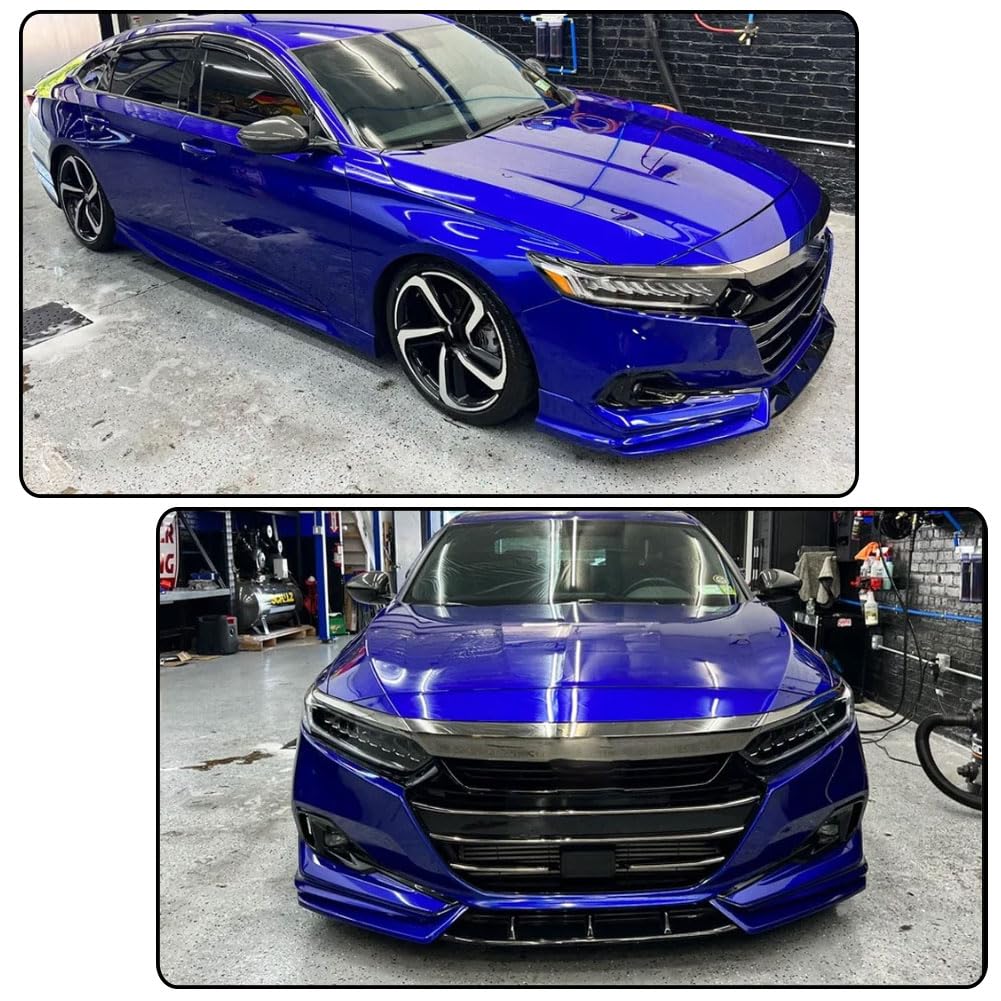 Front Bumper Lip Splitter for Honda Accord 2021-2022 Night Pearl Blue | Lower Chin Lip Front Bumper Spoiler Splitter Protecto