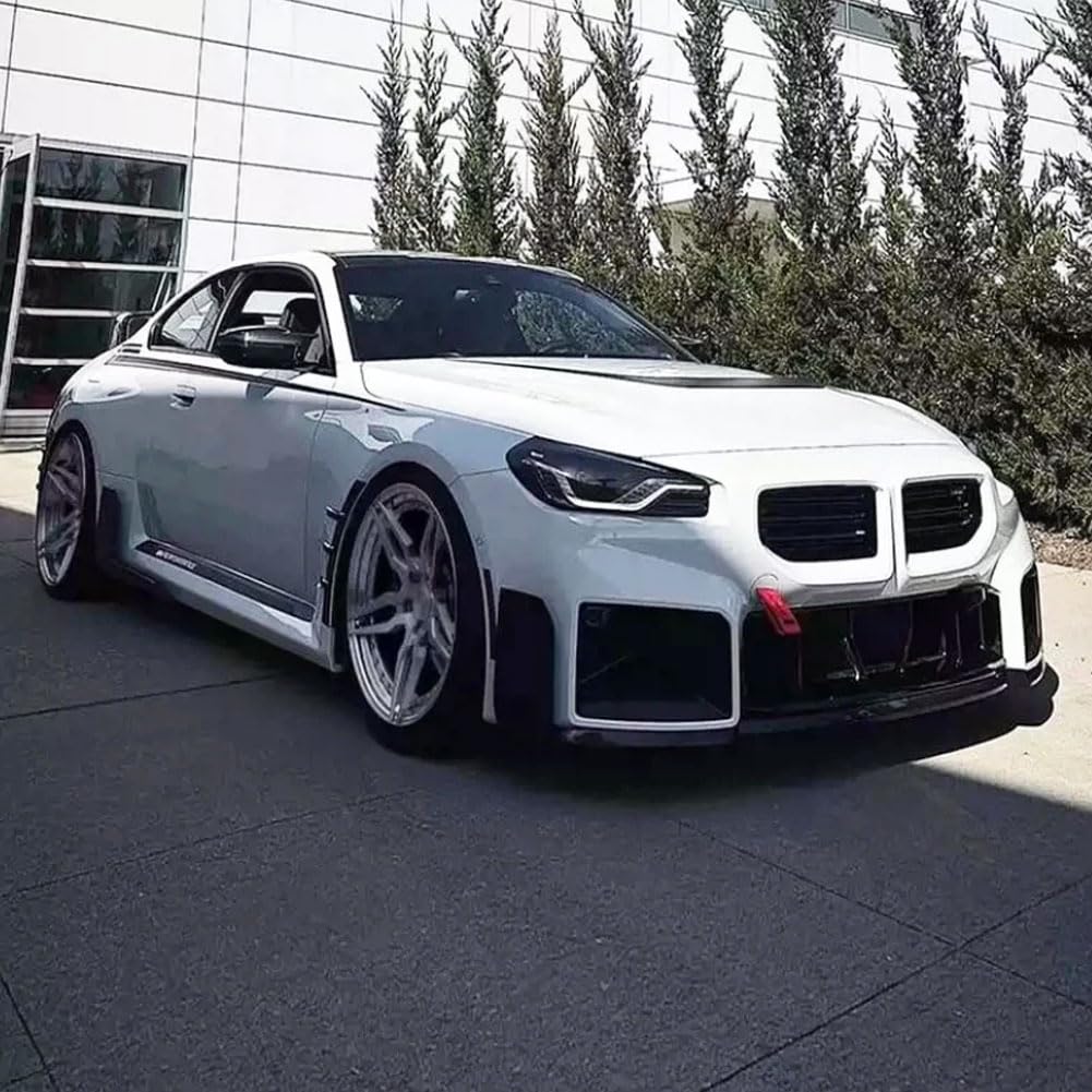 Matte Black Front Lower Air Vent Cover for BMW G87 M2 Base Coupe 2 Door 2022-2024 Fiberglass Front Air Vent Intake Duct Inser