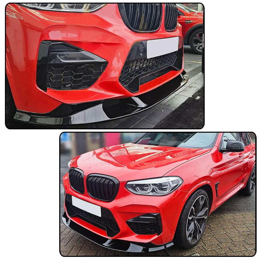 Front Bumper Lip Fits for BMW X3 M X4 M F97 F98 2019-2021Chin Spoiler Lip Splitter Protector Factory Outlet (Fiberglass in Gl