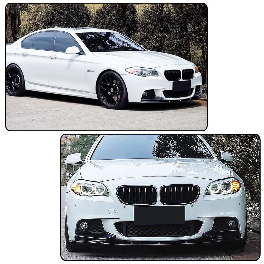 F10 Gloss Black Front Lip for BMW 5 Series F10 M Sport Sedan 2011-2016 | 520i 528i 530i 535i 550i ABS Auto Chin Spoiler Split