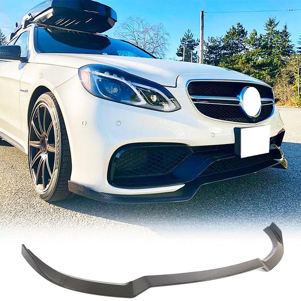 Carbon Fiber Front Bumper Lip Compatible witth Mercedes Benz E Class W212 S212 E63 E63S AMG Sedan 4-Door 2013-2016 Front Chin