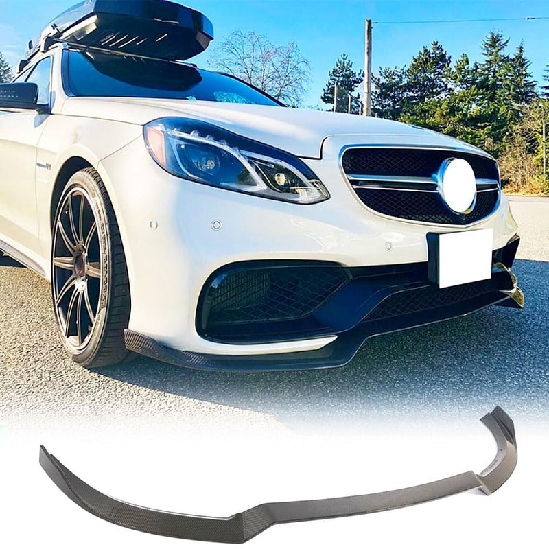 Carbon Fiber Front Bumper Lip Compatible witth Mercedes Benz E Class W212 S212 E63 E63S AMG Sedan 4-Door 2013-2016 Front Chin