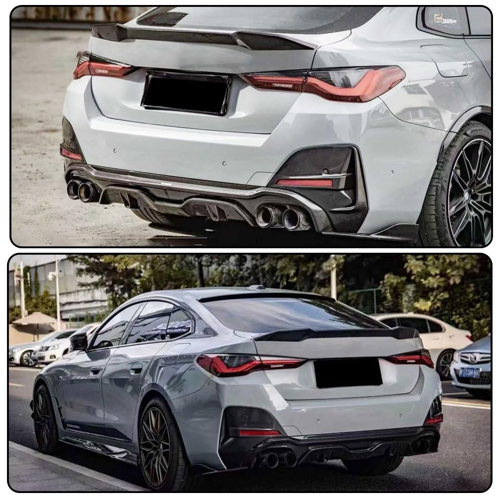 Carbon Fiber Rear Diffuser Compatible with BMW 4 Series G26 430i 440i 2020-2026 Gran Coupe Lower Rear Bumper Diffuser Lip Spo