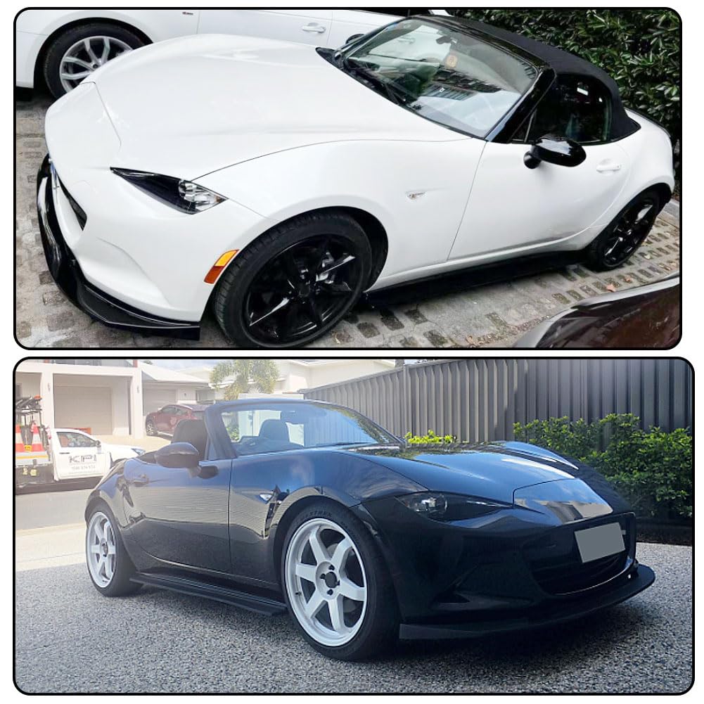 MX5 Front Bumper Lip Fits for Mazda MX5 Miata 2016-2022 Front Bumper Lip Chin Spoiler Splitter Protector PU Black Primer Fact