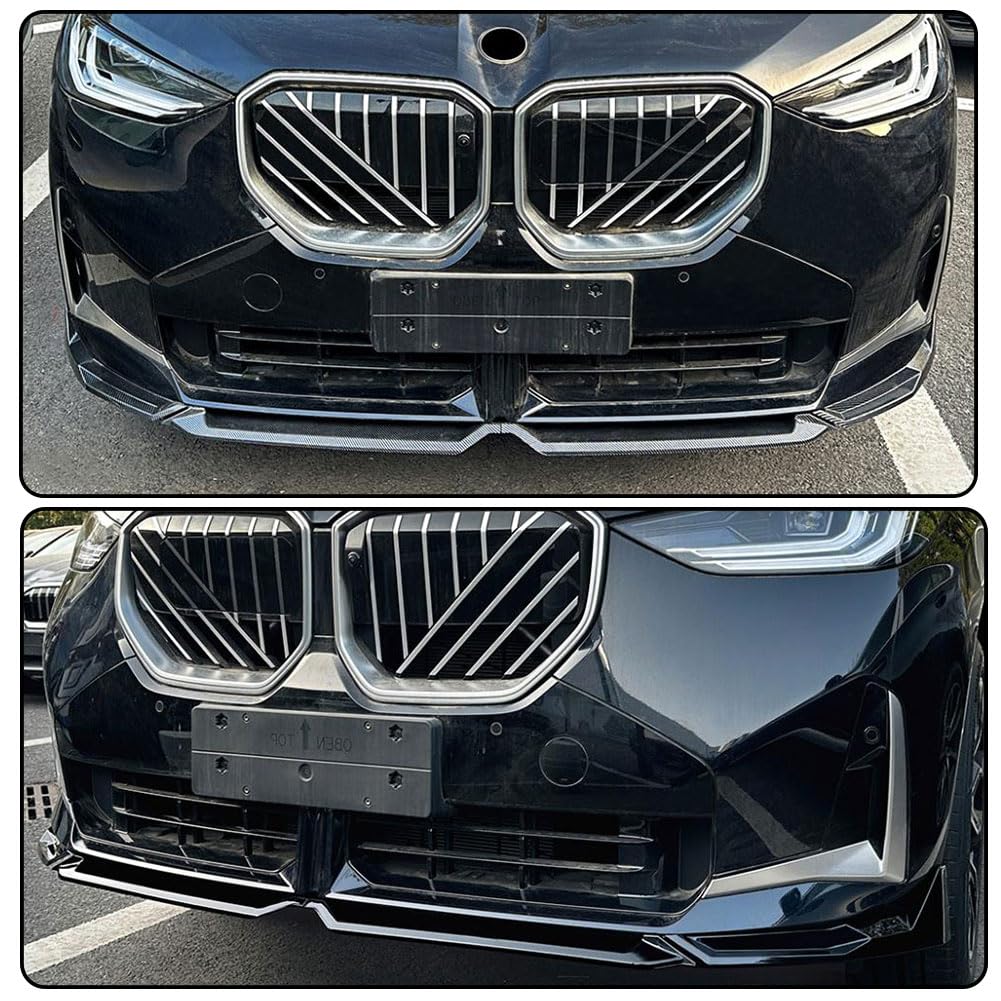 Gloss Black Front Lip Spoiler Compatible with BMW X3 G45 2025+ Sport Utility 4-Door ABS Car Front Bumper Lower Spoiler Lip Sp