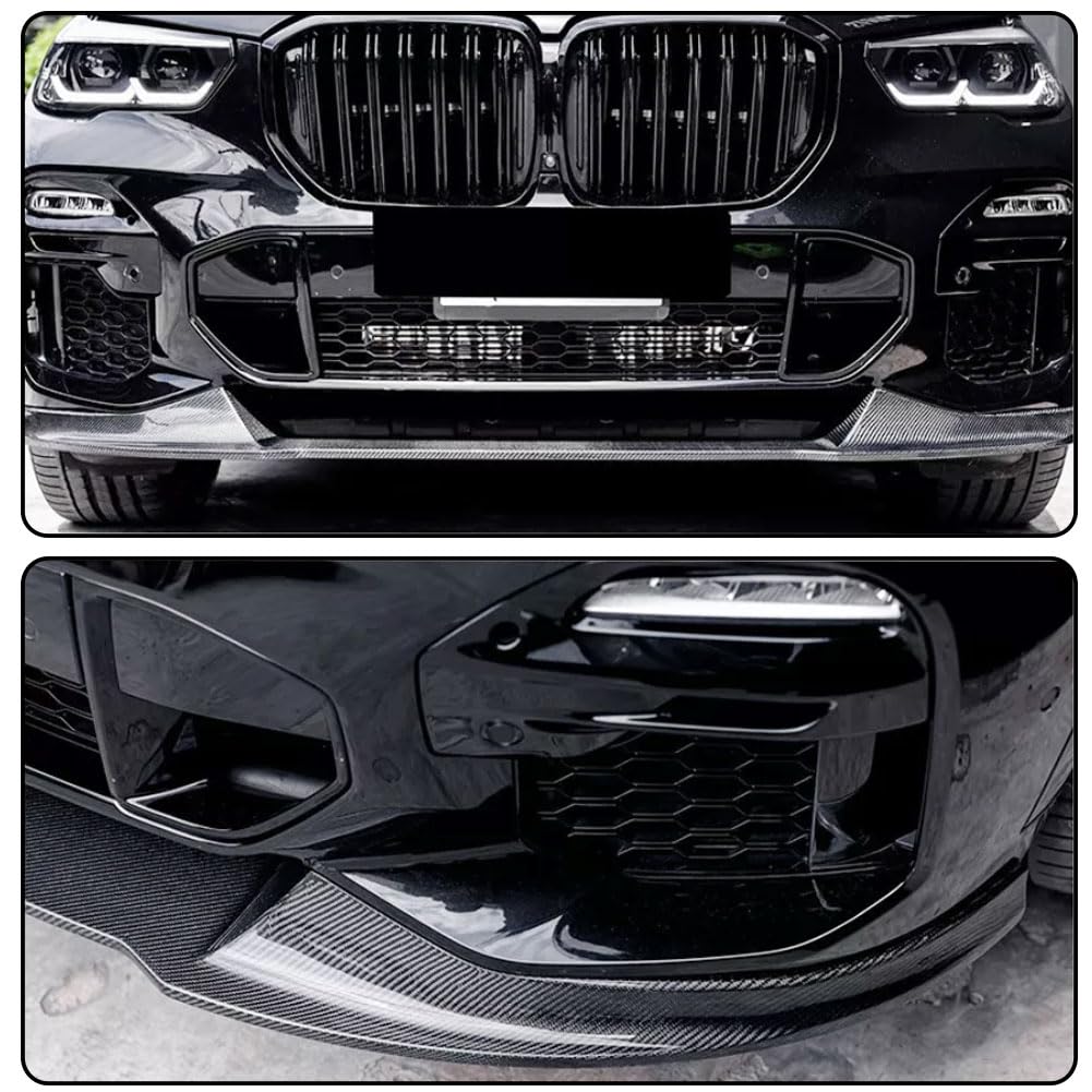 X5 Carbon Fiber Front Lip Compatible with BMW X5 G05 M Sport 2019-2022 Front Splitter, UV-Resistant High-Gloss Finish, Lightw