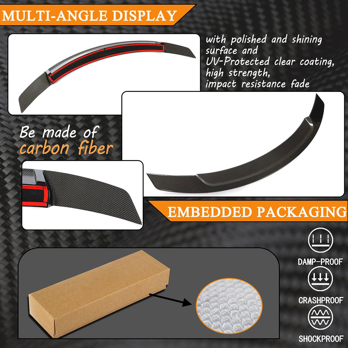 Carbon Fiber Spoier&Front Bumper Lip Fits for Mercedes Benz C Class C205 A205 C63 AMG 2Door 2015-2018 Chin Spoiler Splitter P