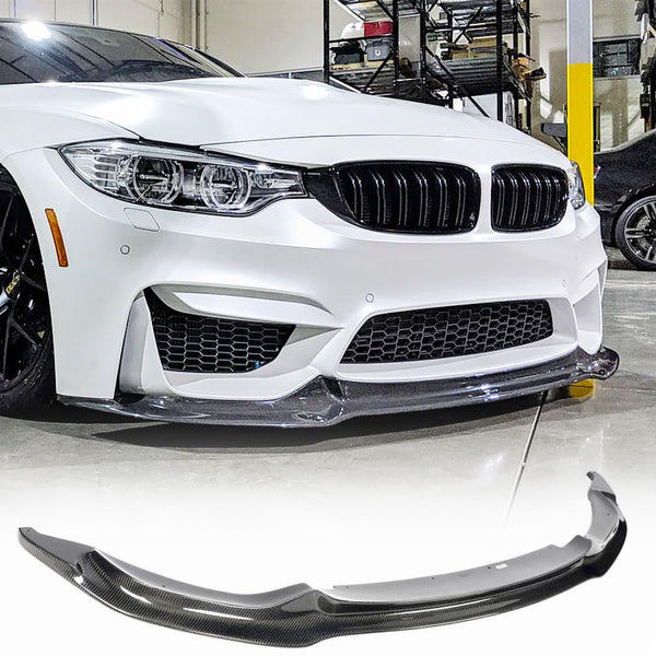 Carbon Fiber Front Lip Compatible with 2015-2020 BMW F80 F82 M3 M4 Front Splitter Bumber Lower Protector Air Dam Chin Spoiler