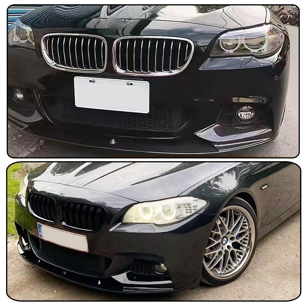 F10 Gloss Black Front Lip for BMW 5 Series F10 M Sport Sedan 2011-2016 | 520i 528i 530i 535i 550i ABS Auto Chin Spoiler Split