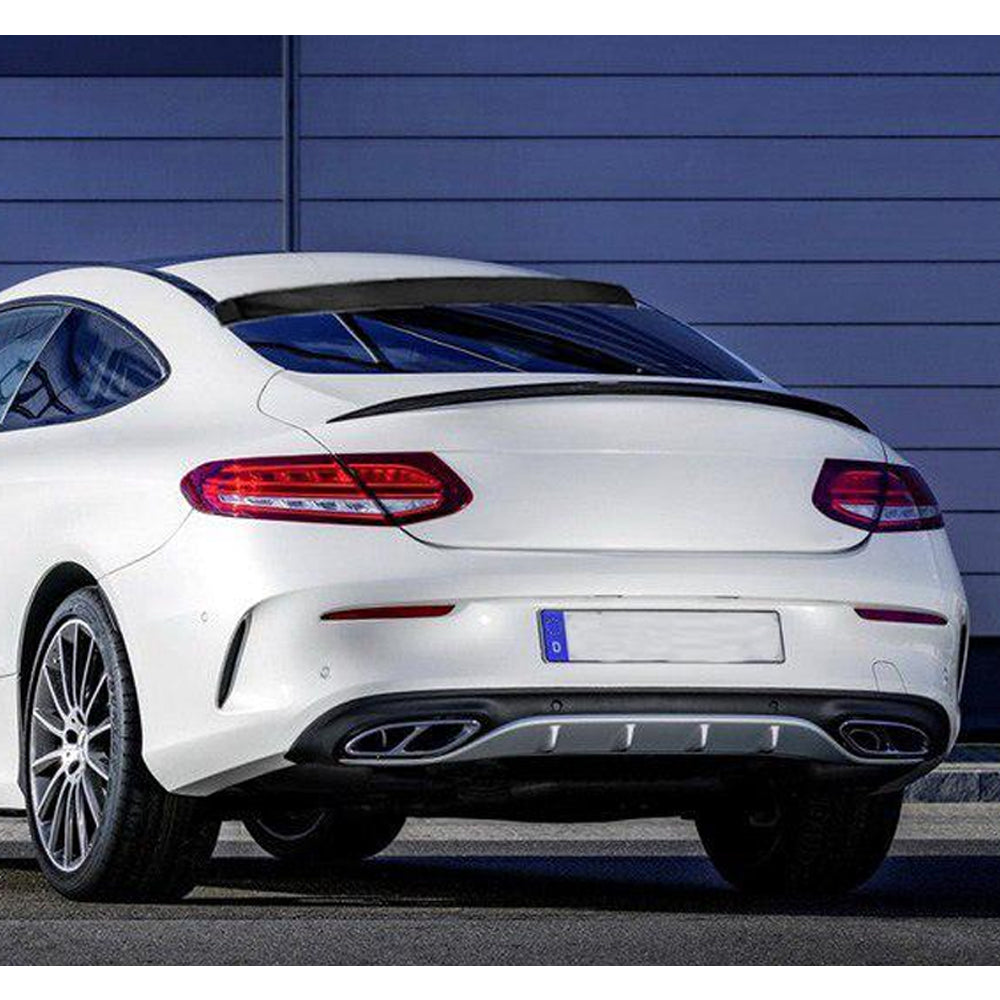 ML Style Carbon Fiber Roof Spoiler for Mercedes Benz C‑Class C205/C43 C63 AMG Coupé (2015-2021)