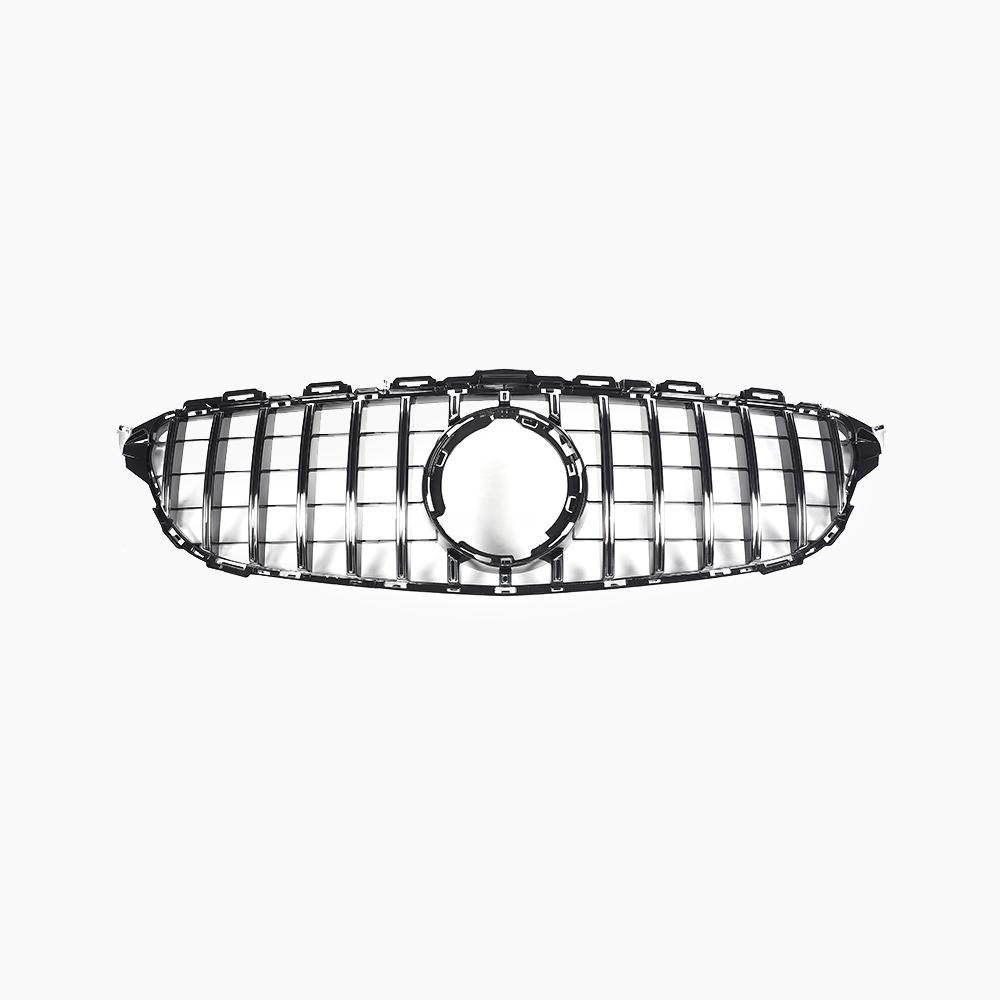 Silver-Plated Mercedes Benz C-Class W205 Facelift (2019-2021) Front Grille 