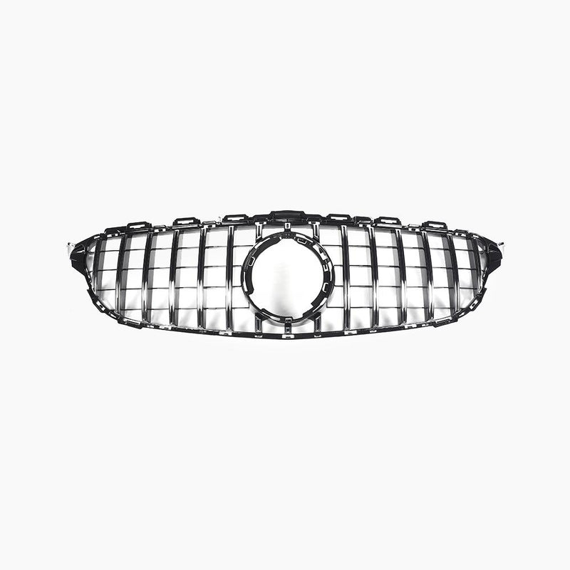 Silver-Plated Mercedes Benz C-Class W205 Facelift (2019-2021) Front Grille 