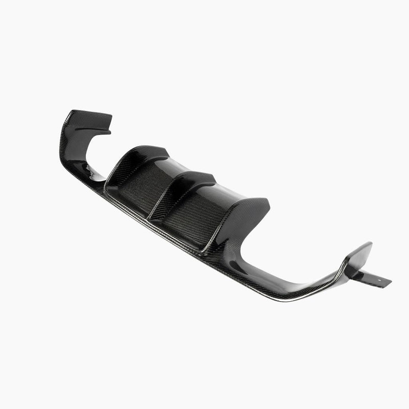 BMW M3 F80, M4 F82/F83 Performance Style Carbon Fiber Rear Diffuser - side view