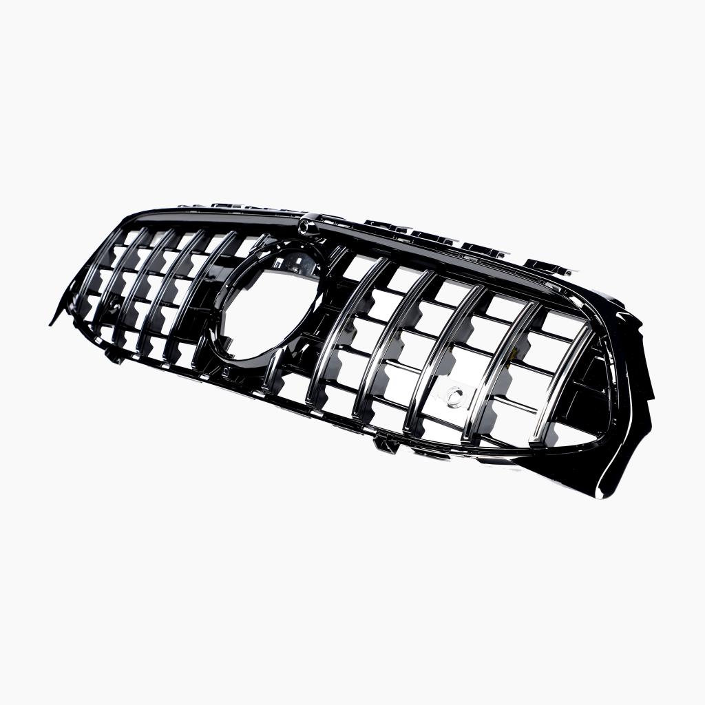 Benz C118  black front grille-side angle view