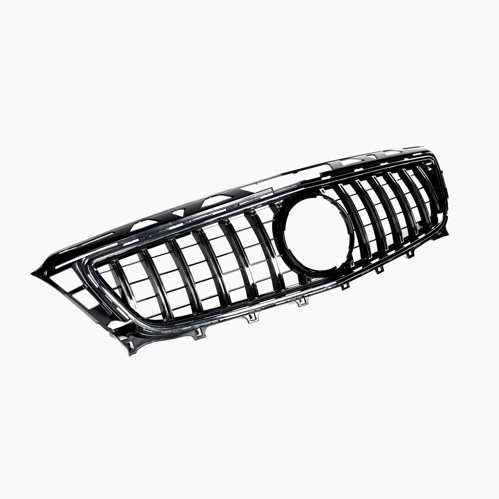 Benz CLS C218 gloss black front grille-aerodyamic profile