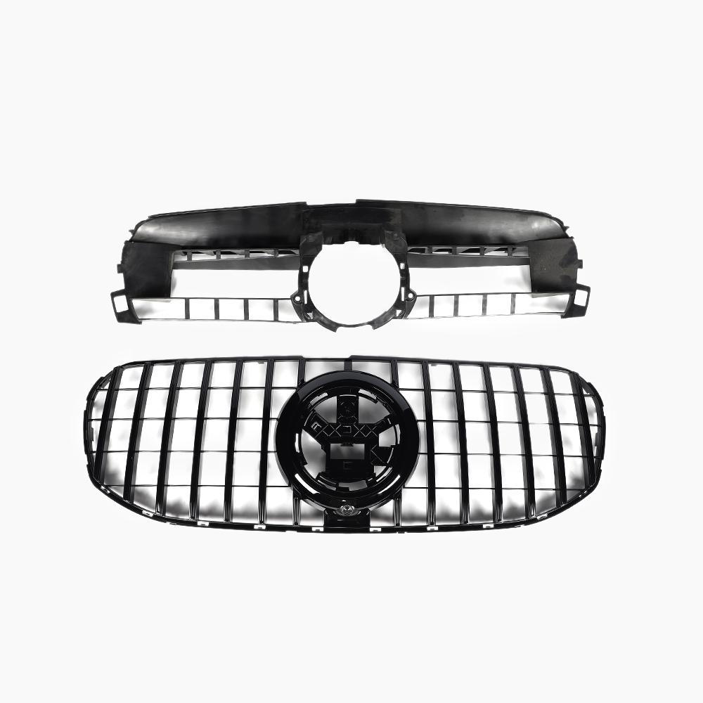 Benz GLS X167 front grille gloss black-front view