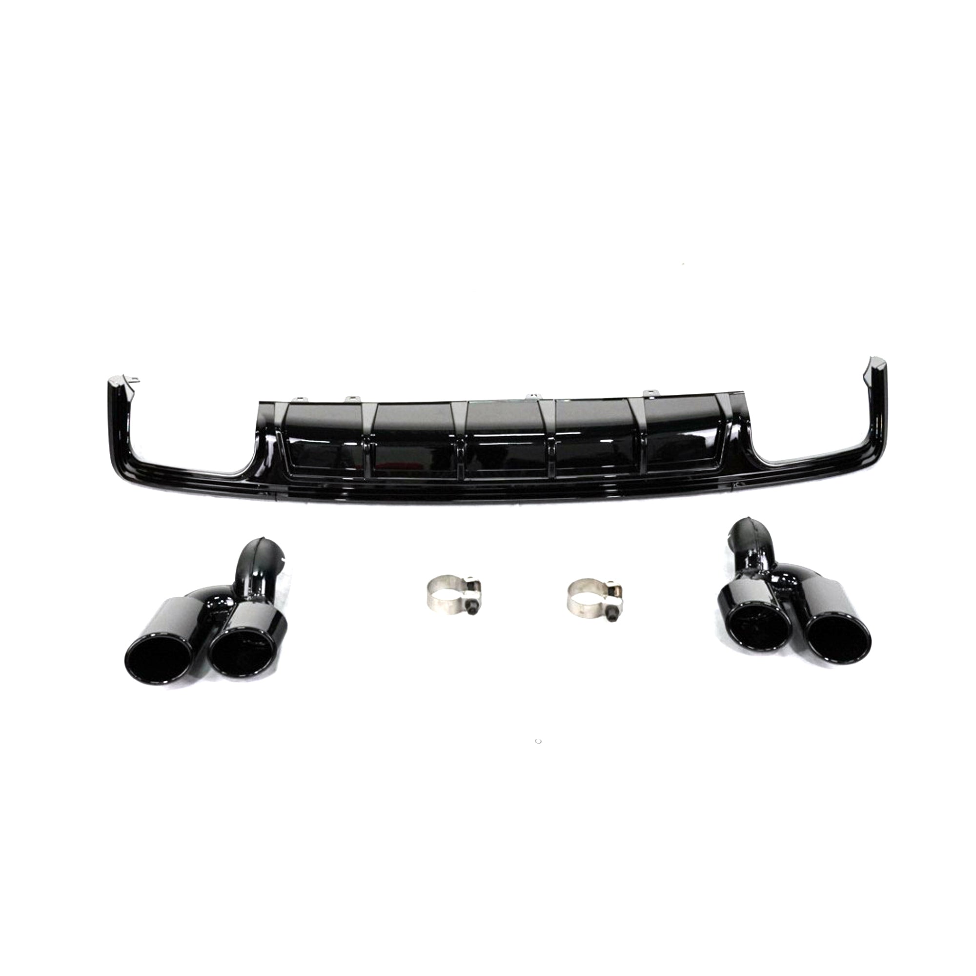 PP Rear Diffuser For Audi A6 C8(with Black Exhaust Tips)(2020-2021)