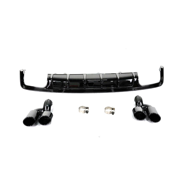 PP Rear Diffuser For Audi A6 C8(with Black Exhaust Tips)(2020-2021)