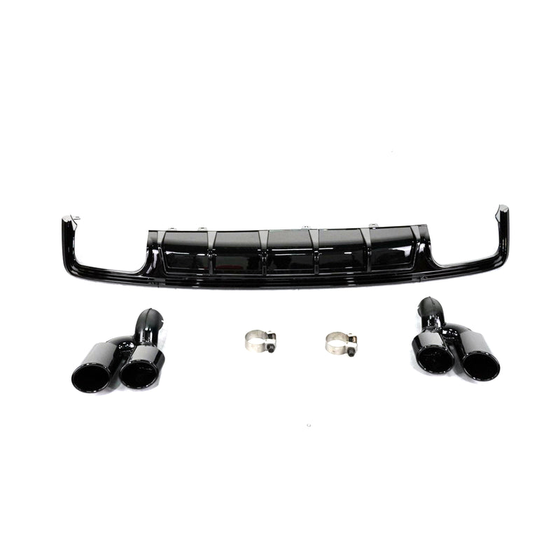 PP Rear Diffuser For Audi A6 C8(with Black Exhaust Tips)(2020-2021)