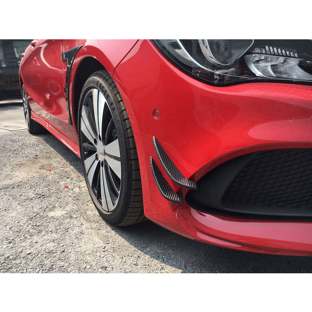 ST Style Carbon Fiber Front Canards for Mercedes Benz CLA C117 Facelift (2017–2019)