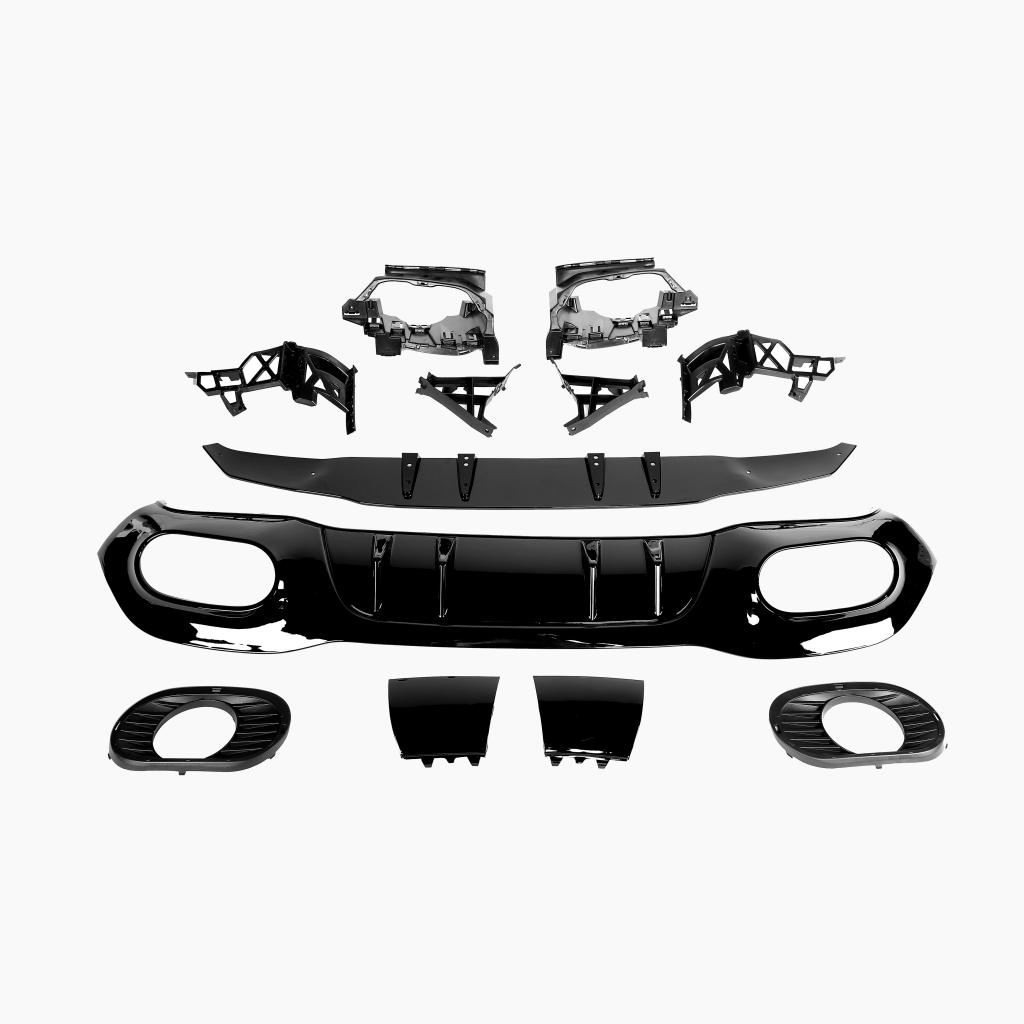 Gloss Black Rear Diffuser Diffuser for MERCEDES-BENZ A-Class W177 A35 AMG Hatchback (2018+) front view