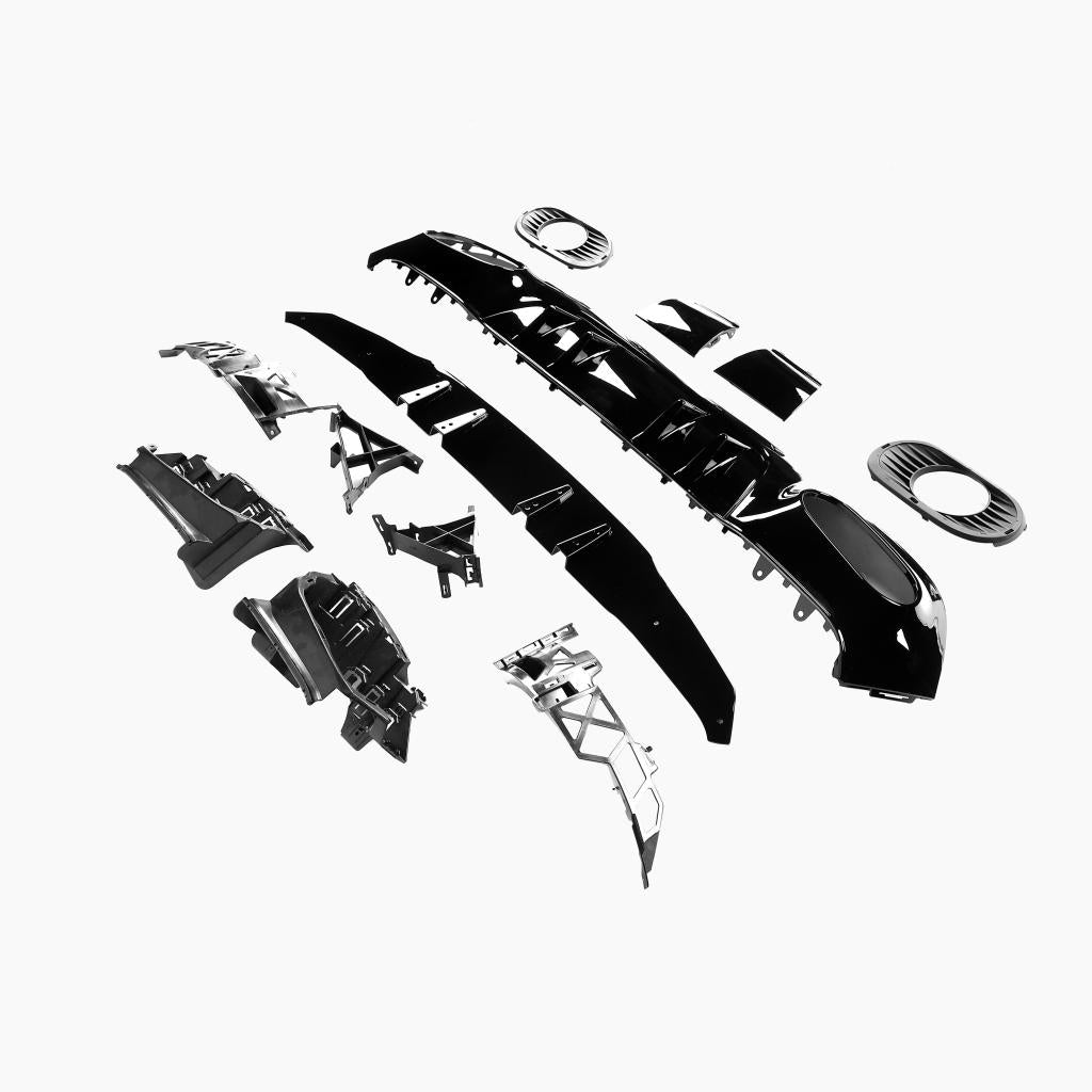 Gloss Black Rear Diffuser Diffuser for MERCEDES-BENZ A-Class W177 A35 AMG Hatchback (2018+) side view