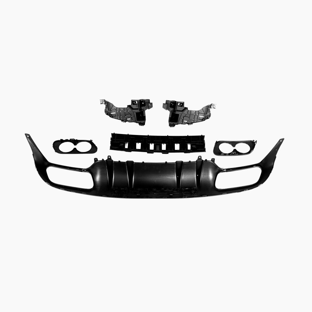 Gloss Black Rear Diffuser for MERCEDES-BENZ C43 AMG W205 Coupe back view