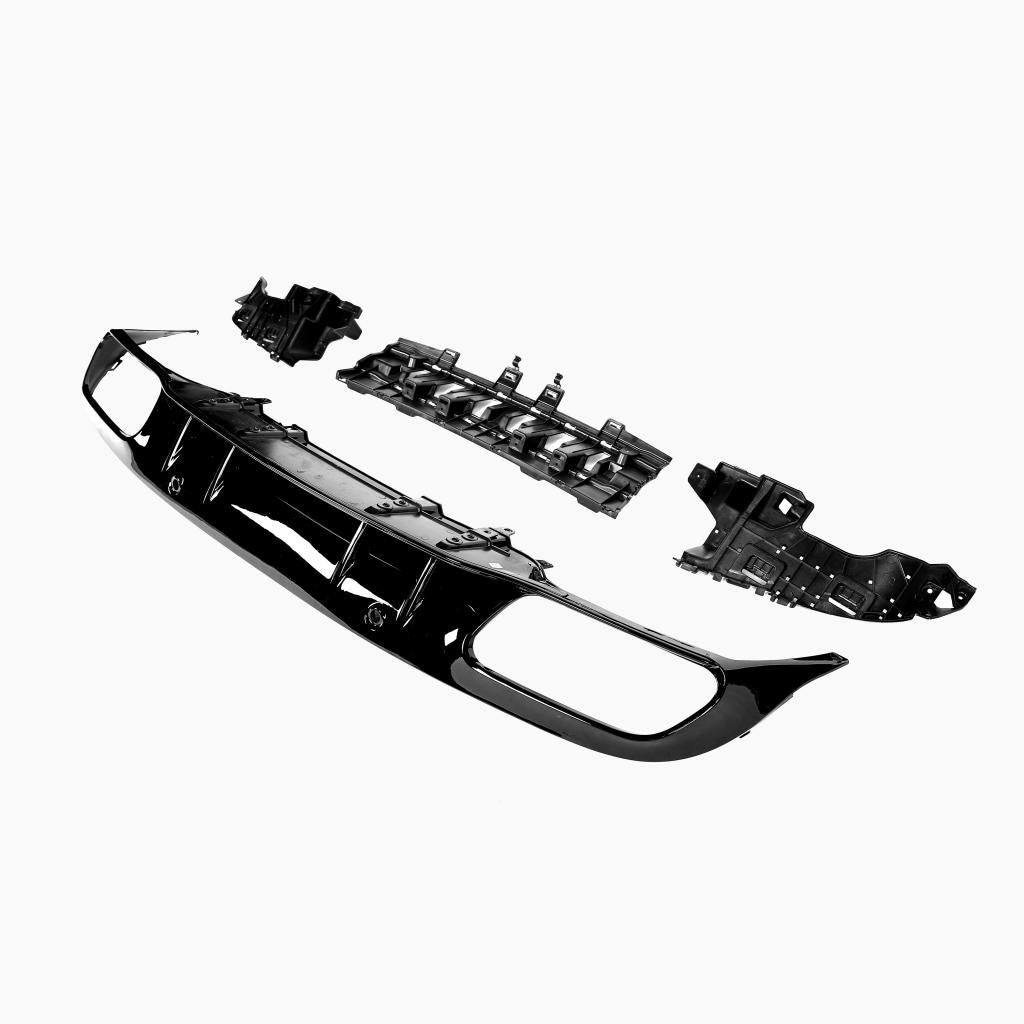 Gloss Black Rear Diffuser for MERCEDES-BENZ C63 AMG W205 Coupe (2015-2021) side view