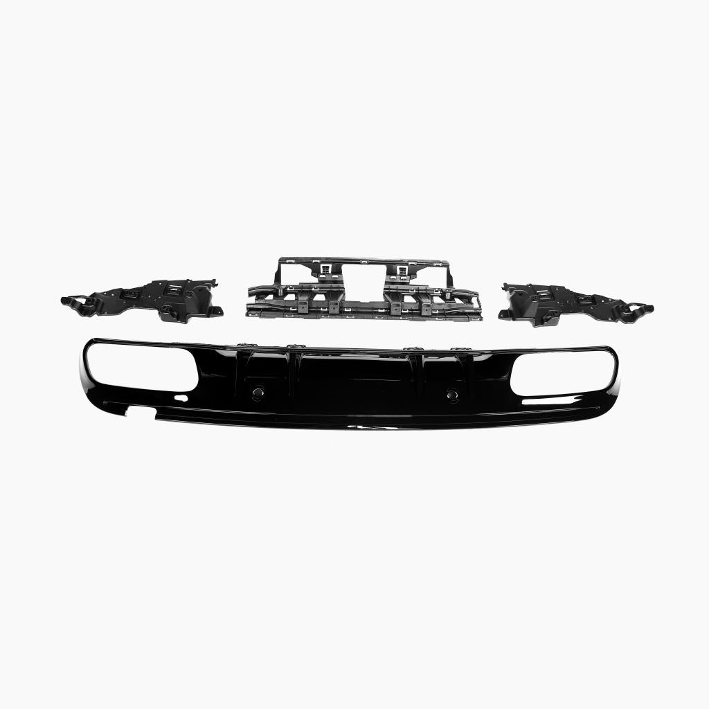 Gloss Black Rear Diffuser for MERCEDES-BENZ C63 AMG W205 Sedan Front view