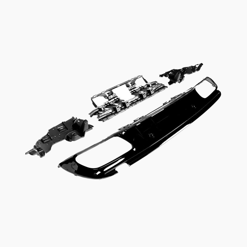 Gloss Black Rear Diffuser for MERCEDES-BENZ C63 AMG W205 Sedan Side view