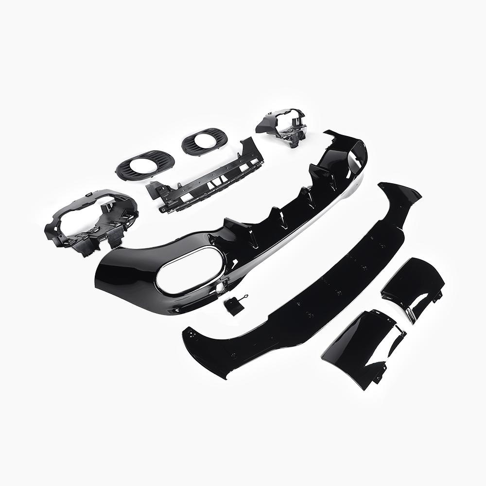 Gloss Black Rear Diffuser for MERCEDES-BENZ CLA C118 CLA35 AMG Wagon (2019+) side view