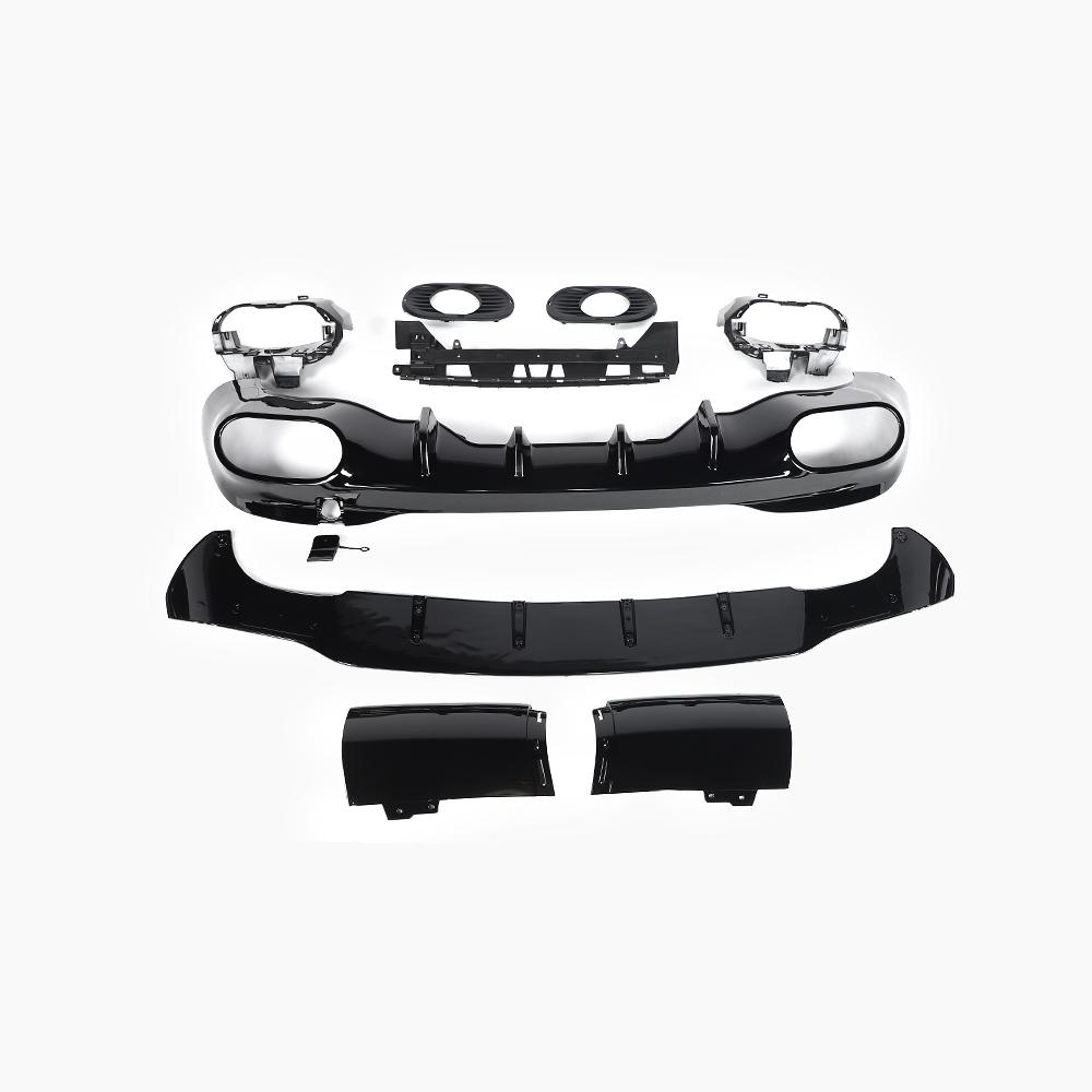 Gloss Black Rear Diffuser for MERCEDES-BENZ CLA C118 CLA35 AMG Wagon (2019+) front view