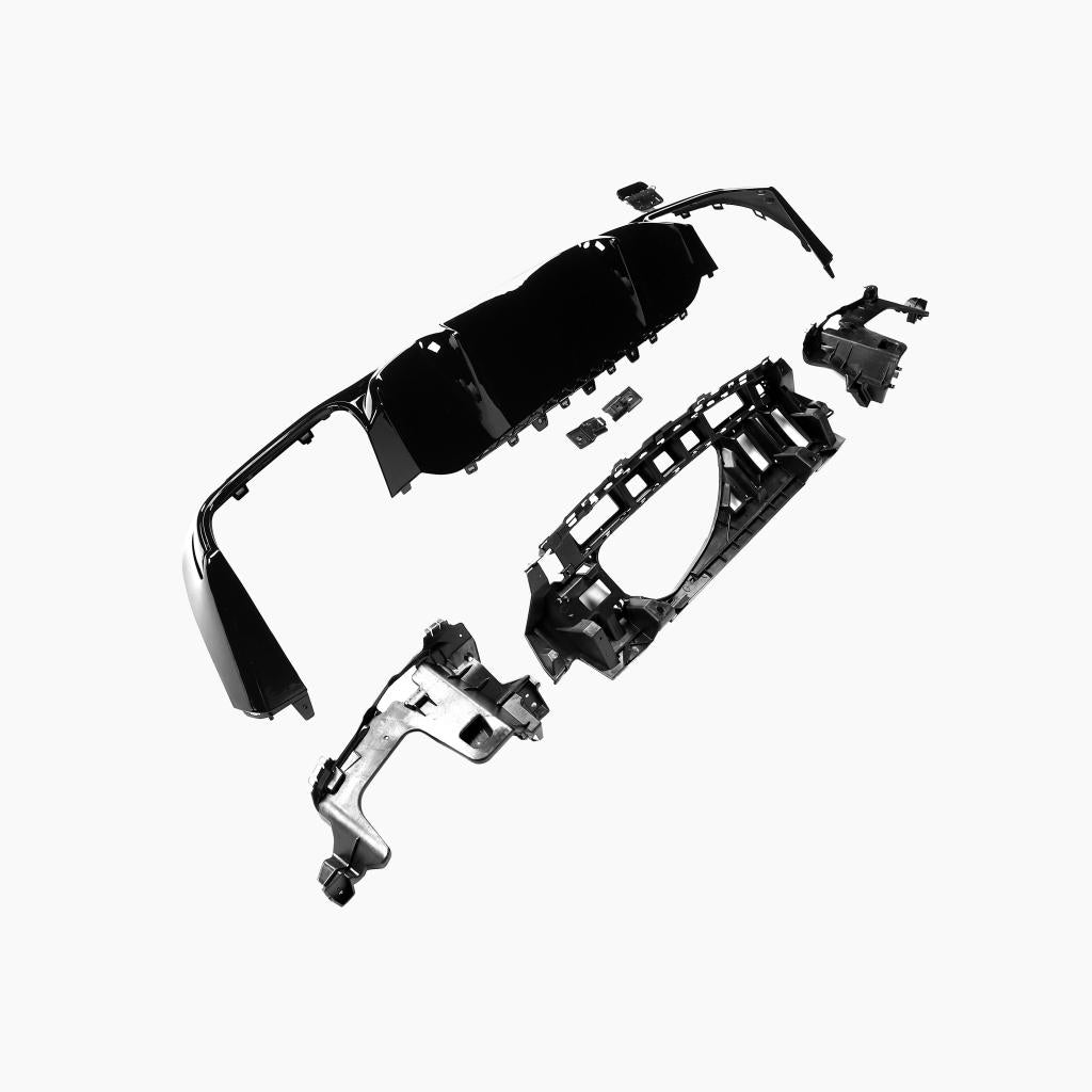 Gloss Black Rear Diffuser for MERCEDES-BENZ E-Class E63 GT W213 Sedan (2017-2023) side view